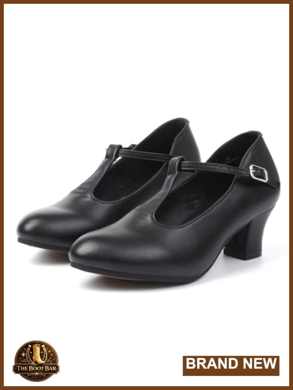 T-Strap Character Dance Shoes 1.5" Block Heel